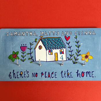 Personalised 'There's No Place Like Home' Key Holder, 7 of 12