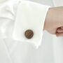 Personalised Gunmetal Cufflinks – Custom Men’s Gift For Weddings, Anniversaries And Special Occasions, thumbnail 3 of 4