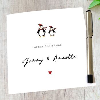 Christmas Card Personalised Couple Names, 2 of 3