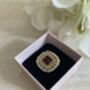 Gold Maroon Kundan Adjustable Ring, thumbnail 5 of 8