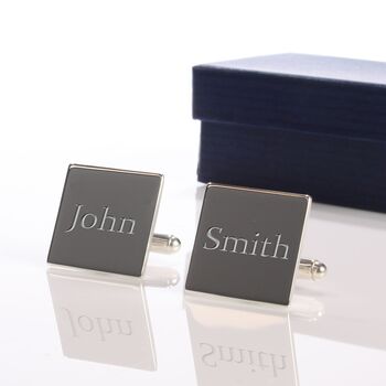 Personalised Silver Plated Cufflinks, 10 of 12