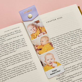 Personalised Metal And Leather Photo Bookmark, 6 of 7