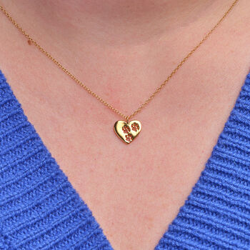 Heart Paw Print Necklace, 2 of 7