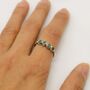 Emerald Sterling Silver Ring, thumbnail 7 of 10