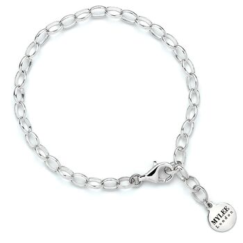 Silver Adjustable Charm Bracelet With Personalised Tag, 4 of 10