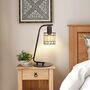 Retro Round Bedside Table Lamp With Bulb Base, thumbnail 1 of 6