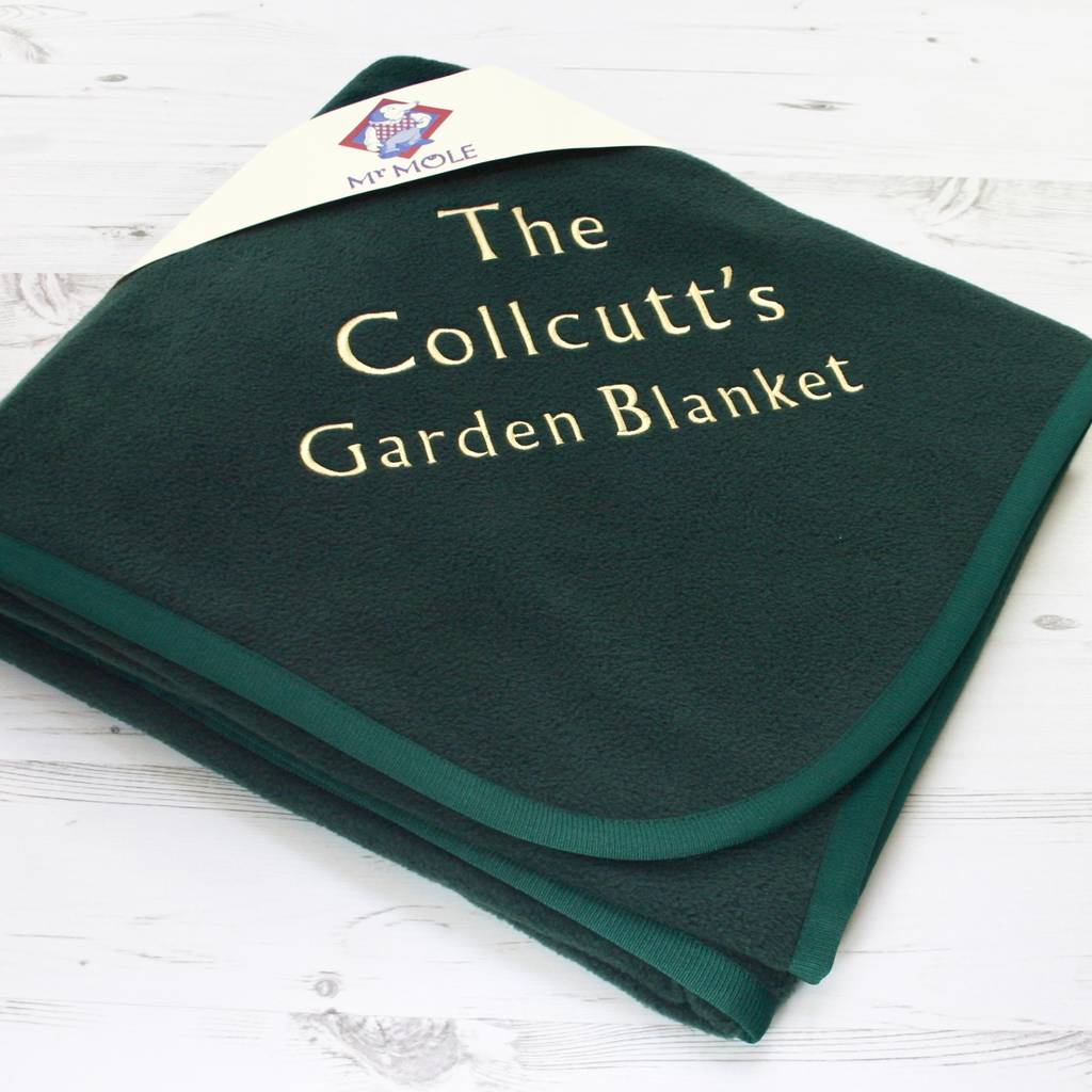 Personalised Garden Blanket By Mr Mole Blankets