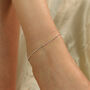 925 Silver This Slim Thread Thin Payal Anklet, thumbnail 5 of 11