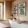 Bad Decisions Make Good Stories Hand Painted Print, thumbnail 7 of 10