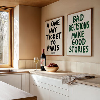 Bad Decisions Make Good Stories Hand Painted Print, 7 of 10