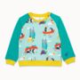 Organic Sweatshirt With Canoeing Dogs And Hedgehogs, thumbnail 1 of 5
