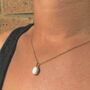 Ethiopian Opal October Birthstone Gold Plated Necklace, thumbnail 5 of 7