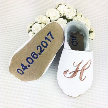 Personalised Copper Christening Shoes, 2 of 6