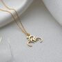 Ride On Spirit Cyclist Bike Necklace, thumbnail 1 of 9