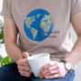 The World Is Ours Globe Organic Unisex T Shirt, thumbnail 1 of 4