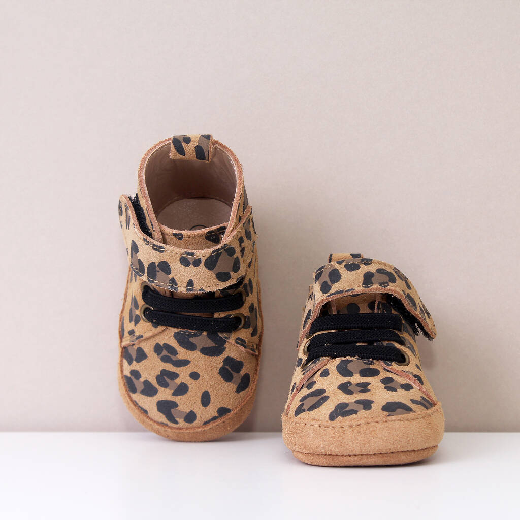 Handmade Leather Leopard Print Baby And 