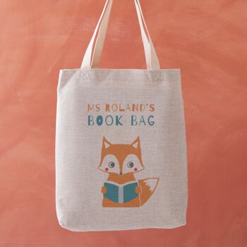 Personalised Fox Book Bag, 2 of 3