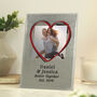 Personalised Heart 4x4 Glitter Glass Photo Frame, thumbnail 1 of 4