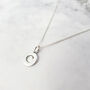 Initial Letter Personalised Charm Silver Necklace, thumbnail 1 of 8