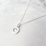 Initial Letter Personalised Charm Silver Necklace, thumbnail 1 of 8