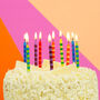 Birthday Stripe Colourful Cake Candles 24 Pack, thumbnail 1 of 4