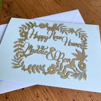 Personalised Lasercut New Home Card, 7 of 7