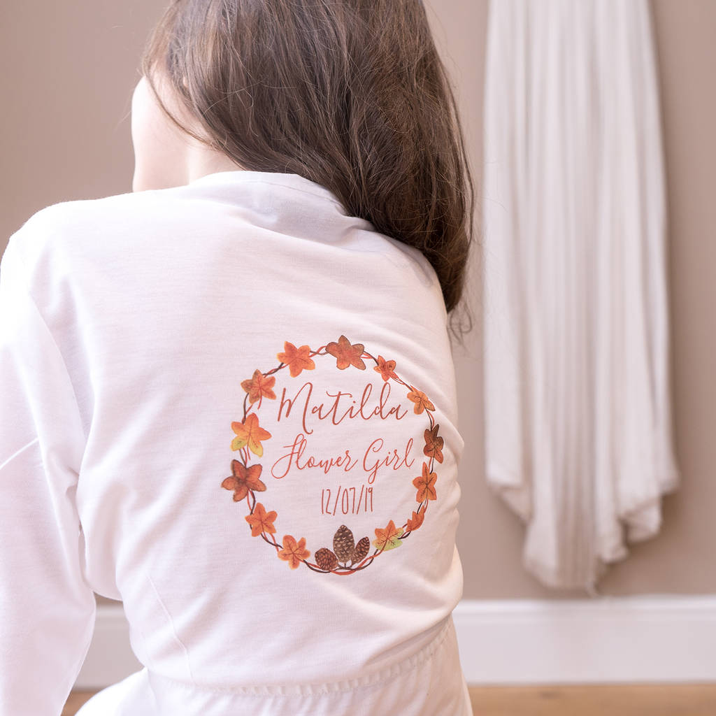 Personalised Autumn Wedding Women's Dressing Gown By Sparks And