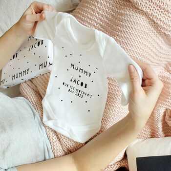 Our First Father's Day 2023 Personalised Baby Grow, 4 of 12