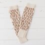 Leopard Lambswool Knitted Wrist Warmers, thumbnail 7 of 12