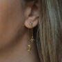 Karita Moon And Star Double Chain Earrings, thumbnail 5 of 9