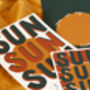 Sun Sun Sun Here It Comes Textured Hand Lettered Print, thumbnail 3 of 7
