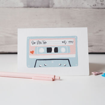 Personalised Mix Tape Valentine's Or Anniversary Card, 5 of 7