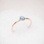 Blue Aquamarine Gemstone And Solid Gold Ring, thumbnail 5 of 9
