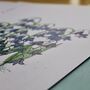 Bluebell Watercolour A4 Art Print, thumbnail 5 of 5