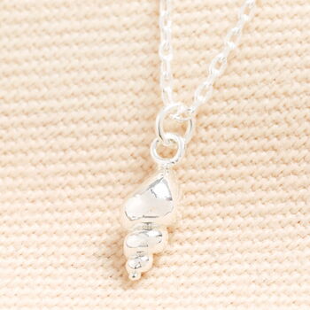 Mini Conch Shell Pendant Necklace In Gold Or Silver Plating, 2 of 3