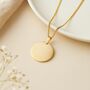 Personalised Solid 9ct Gold Disc Pendant Necklace, thumbnail 1 of 9