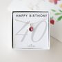 40th Birthday Birthstone Necklace – Gift For Her, thumbnail 1 of 10