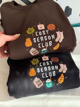 Cosy Season Club Embroidered Sweatshirt Or Hoodie, 10 of 12