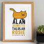 Cat Lovers Personalised Family Print, thumbnail 1 of 7