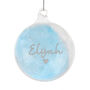 Personalised Pink Or Blue Feather Glass Bauble – Christmas Tree Decorations, thumbnail 10 of 10