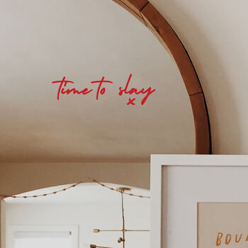 Time To Slay Door And Mirror Sticker, 3 of 4