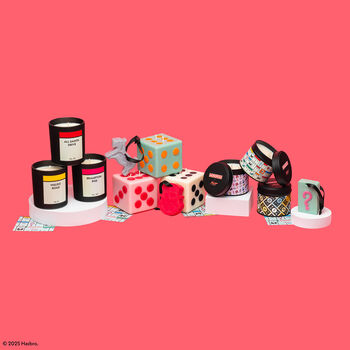 Monopoly Roll The Dice Pink And Red Pillar Candle, 4 of 4