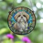 Shih Tzu Stained Glass Effect Suncatcher, thumbnail 2 of 6