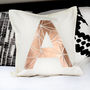 Personalised Metallic Initial Letter Cushion, thumbnail 1 of 8