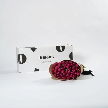 Berry Purple Tulips Fresh Flower Bouquet, 2 of 3