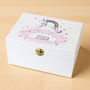 Personalised Unicorn White Wooden Keepsake Box, thumbnail 4 of 5