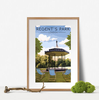 Regent's Park London Travel Poster Art Print, 2 of 7
