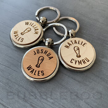 Personalised Wales World Cup Football Keyring, 2 of 6