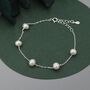 Sterling Silver Freshwater Pearl Beaded Bracelet, thumbnail 3 of 10