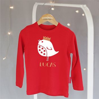Personalised Robin 1st Christmas T Shirt, 3 of 9